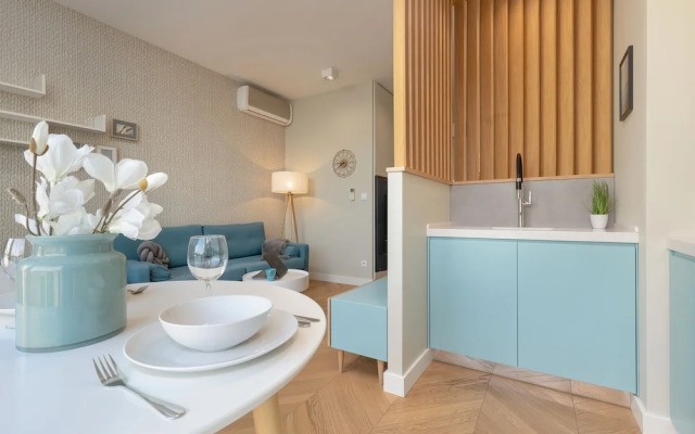 Bright Blue Apartment by Renters