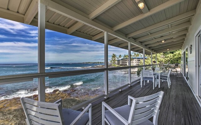 Oceanfront Kona Home w/ Beach Access & Views!