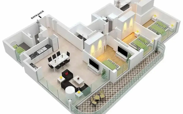 LUX The Marina Vista Beachfront Suite 3