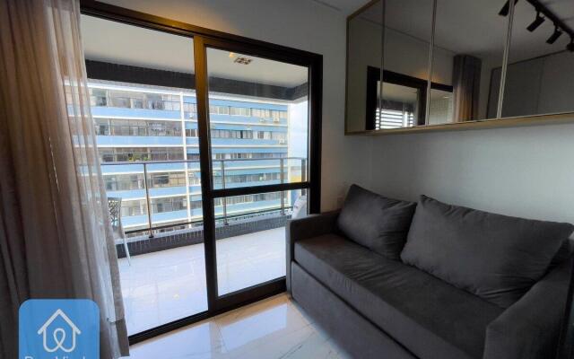 Apartamento com linda vista mar no Smart Barra 2