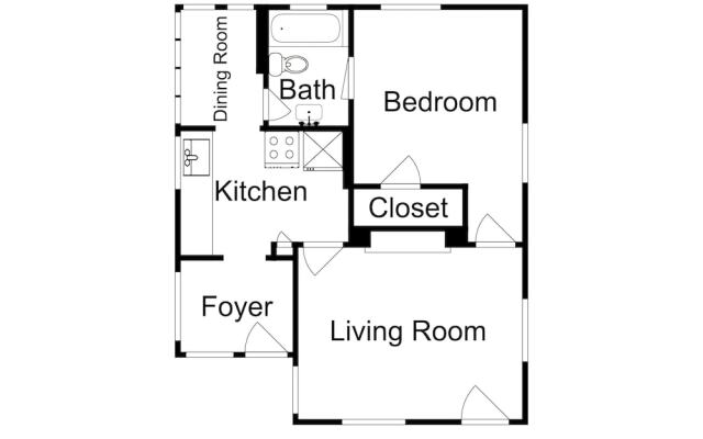 727 De La Vina Apartment 1 Bedroom 1 Bathroom Apts