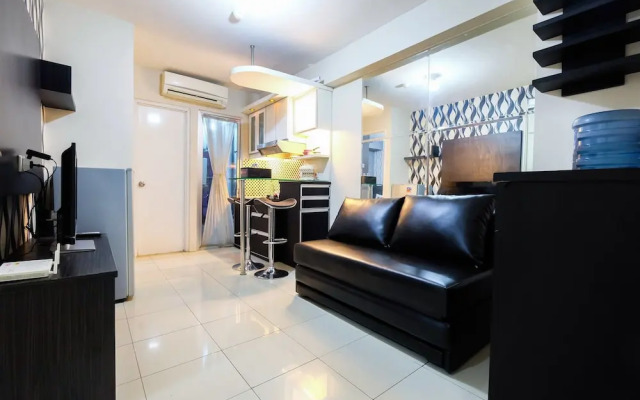Monochrome Style 2 Bedrooms at Kalibata City Apartment By Travelio