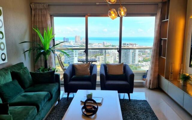 Lujoso apartamento, vista al mar, 2 hab.
