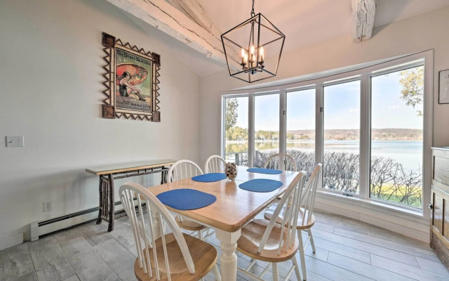 Tennis Court & 500' of Waterfront: Suttons Bay Gem