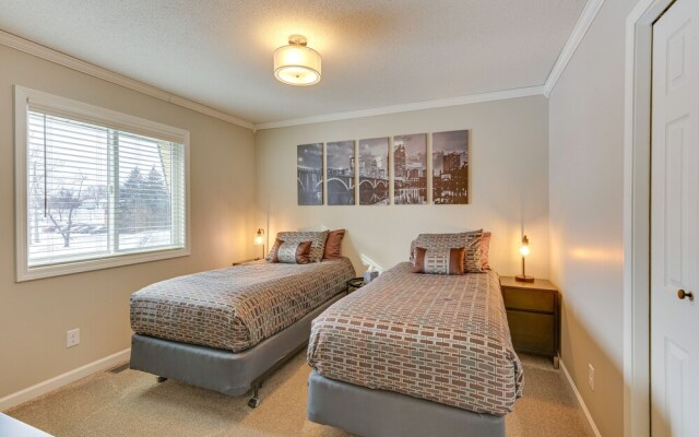 Riverfront Champlin Townhome w/ Deck & Water View!