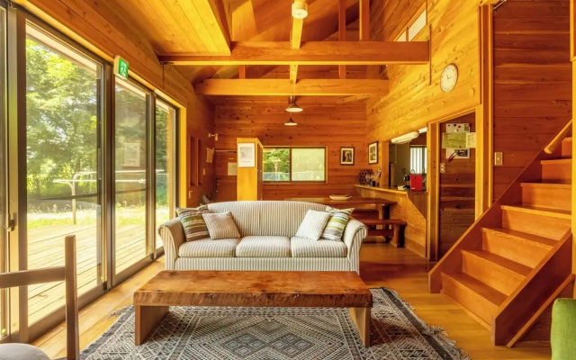A calm house in the woods