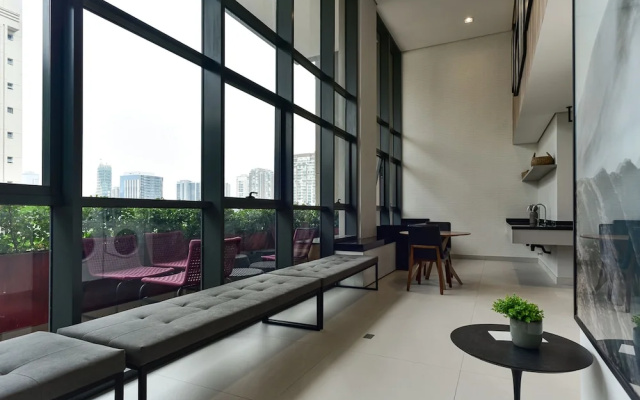 Studio Moderno c Academia a 800m do Metr Brooklin