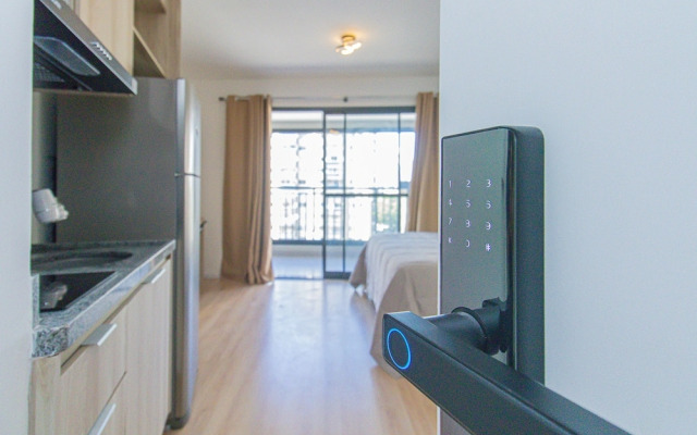 Studio com Varanda e Academia pr Ximo ao Metr