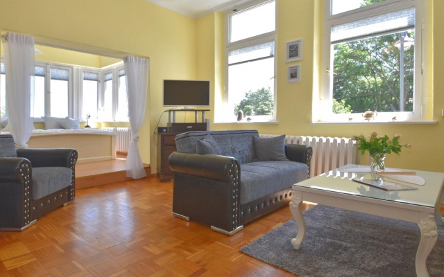 Bright Ground Floor Apartment in Blankenburg in the Harz Mountains With Wood Stove and Library