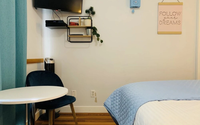 A Small Hotel Room for Mountain Lovers