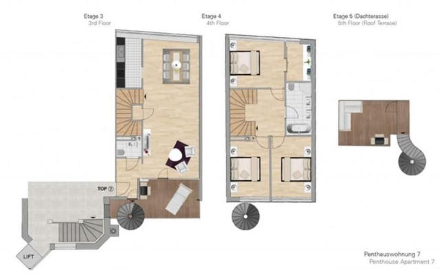 Penthouse Seven Private Roof Terrace Lake View