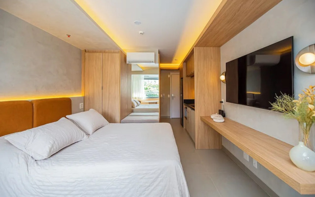 Flat c Piscina e Academia na Ch Cara Klabin