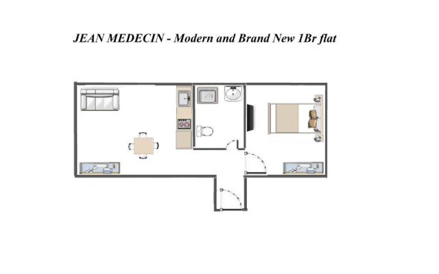 JEAN MEDECIN - Modern and brand new 1Br flat