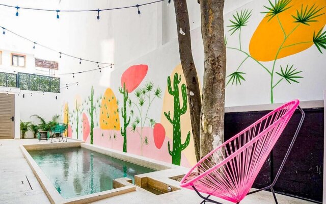 Queen Studio PDC Oasis Pool Rooftop Lounge Walk to 5 Avenida Best Playa Beaches