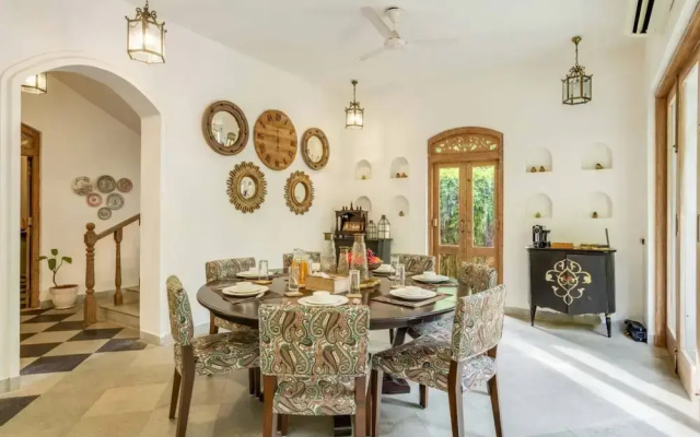 4bhk Villa in Siolim Pool Lush Forest View