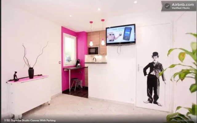Superbe Studio in Cannes 450m sea & parking
