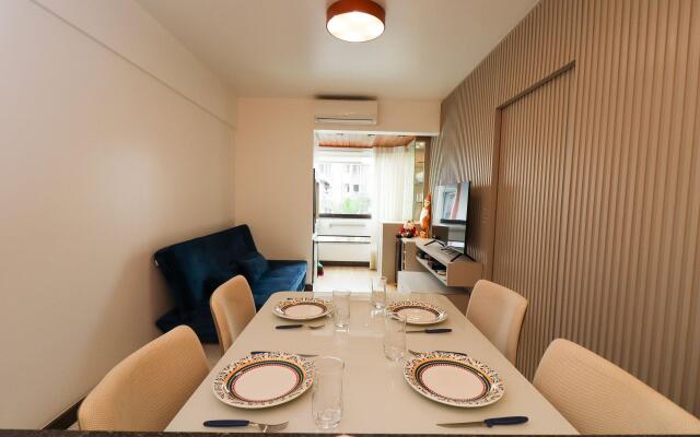 Excelente apto em condomínio frente mar - BX01I