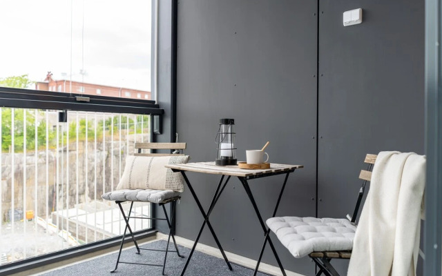 Private sauna and balcony in Kakola