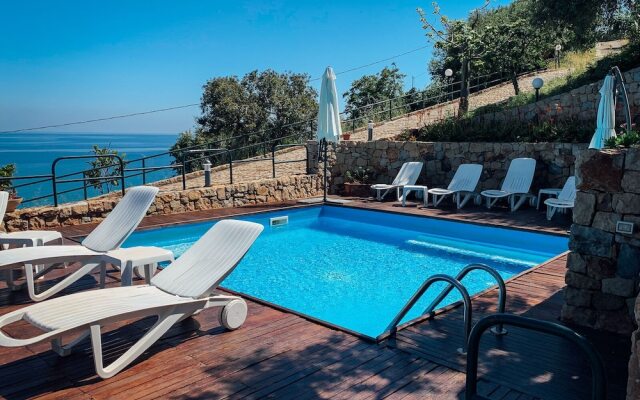 Shades Of Blue With Pool And Sea View