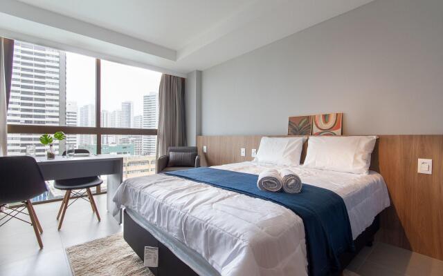 Studio novo e equipado em Boa Viagem Rooftop #1004