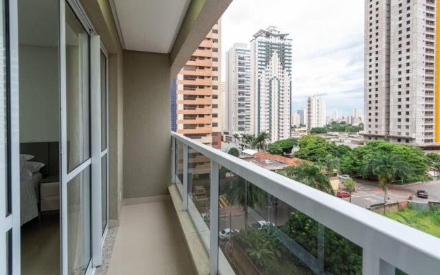 Flat mobiliado no Edifício The Expression - Setor Bueno - TH505