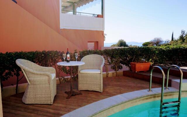 Pogonia, spacious apartment by the sea with private pool