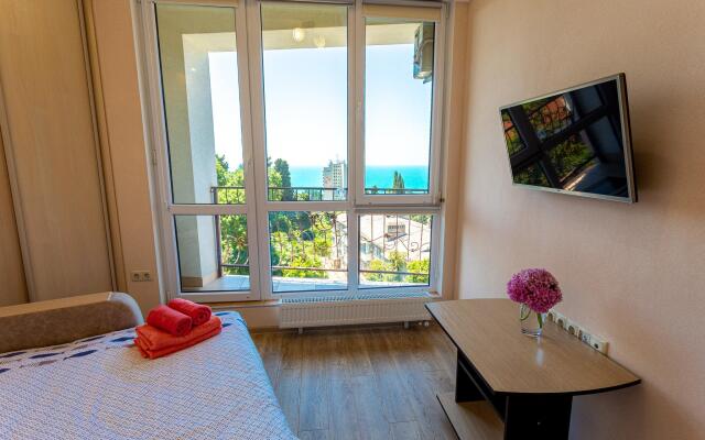 Двухкомнатная квартира с балконом и видом на море Романовский Lamare