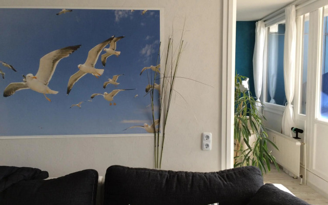 havenBlicke - großzügige Terrasse mit Blick auf die Weser