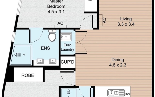 Spacious Newly 2 Bed Unit With Onsite Parking