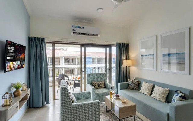 Premium 1BR in Calungute- Pool Sauna Near Beach