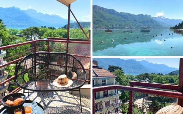 Up there "apartment 200m from the lake terrace lake view