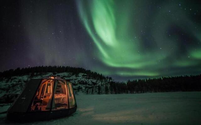 Room in Lodge - Peace & Quiet Hotel Floating Glass Room for 2 Guests Experience Northern Lights