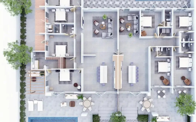 Modern Trestrapi Beach Villa 8 bed 8 Bath 2 Pools