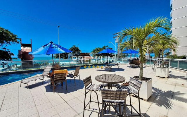 Flat pé na areia com vista internet e ar