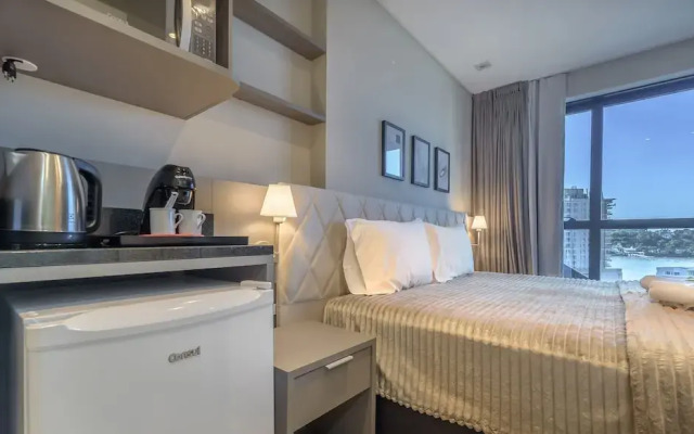 MHFA Studios em Prédio Luxuoso Vista Mar