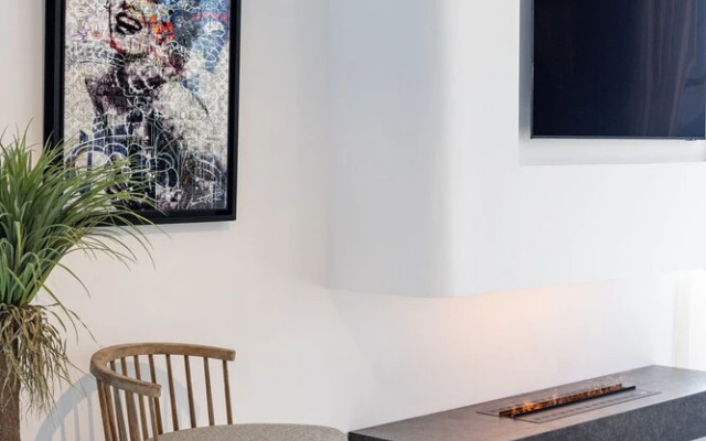 Mykonos Town Black Villa with Cave Heated Pool