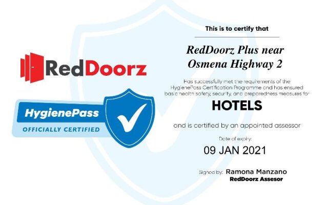 RedDoorz Plus near Osmena Highway 2 - Quarantine Hotel
