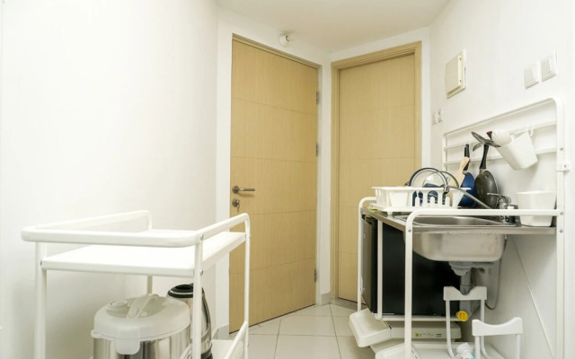 Simply White and Compact Studio at Amethyst Apartment