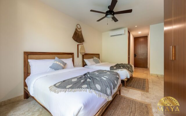 NHOA 102A Lux 2BR Condo Plunge Pool in Aldea Zama