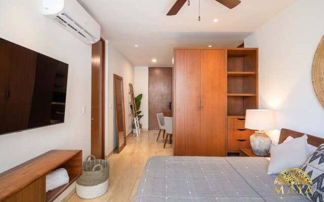 NHOA 112B Lux 1BR Condo Plunge Pool in Aldea Zama