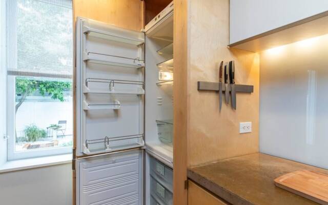 Modern European Home - Garden Patio w/ Firepit