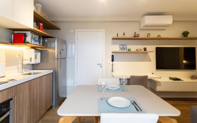 Apartamento novo, silencioso e com infraestrutura de lazer na Vila Madalena.