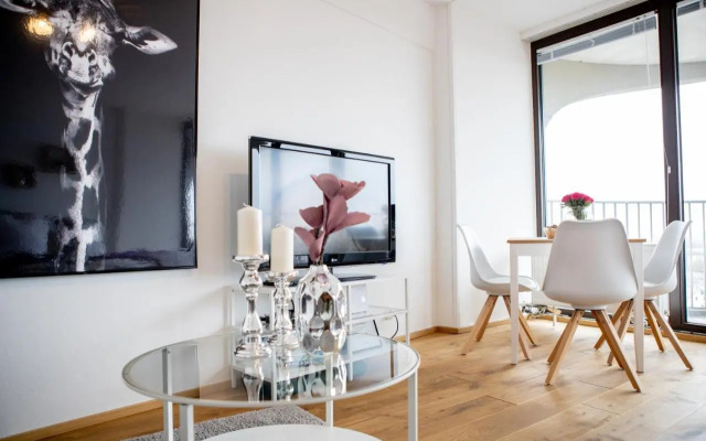 Helles Apartment mit tollem Blick über Augsburg