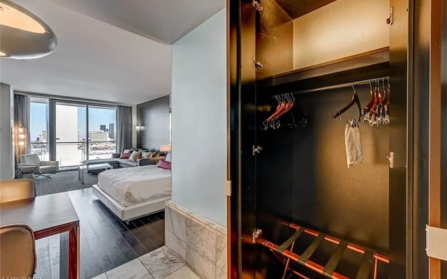 Stunning Strip-view Studio w/ Balcony Access 35308