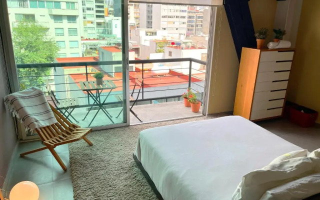 Trendy Suite With Terrace in Polanco