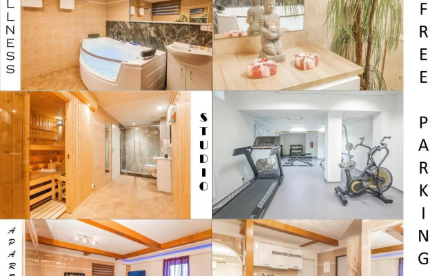 Wellness studio! Finnish sauna, Whirlpool, Gym & more!