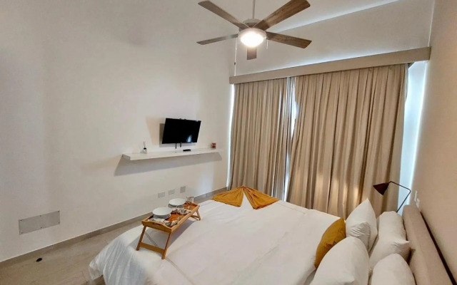 Unique Pool & Golf view retreat 1BR at Cana Pearl