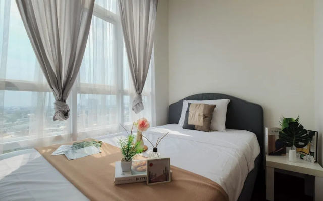 Boho Touch 2Br Apartment With Extra Room At Lucky Tower Residence – Guest Rooms – Jakarta