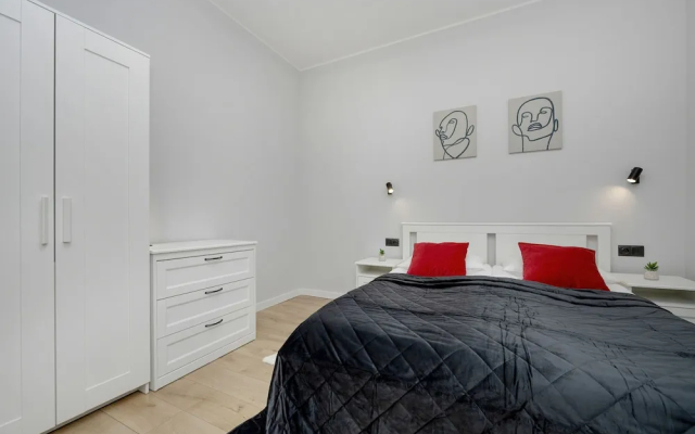 Grey and Red Apartment by Renters