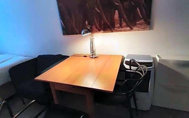 modern studio with mezzanine